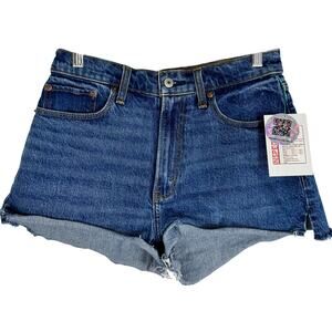 NEW Abercrombie & Fitch Curve Love The Mom Short High Rise Jean Shorts Size 27 4